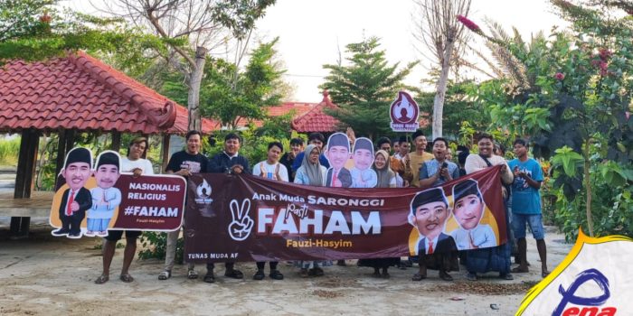 Pemuda Saronggi Bersemangat Menangkan Paslon Faham
